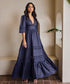 Embroidered Cut out Maxi Dress